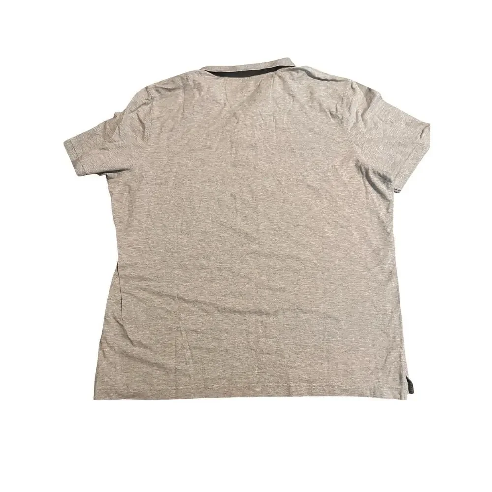 BANANA REPUBLIC Polo Shirt, Gray, Stretch, Standard Fit| Men’s: XXL